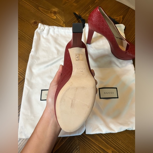 Gucci Red Leather Pumps - Picture 4 of 9